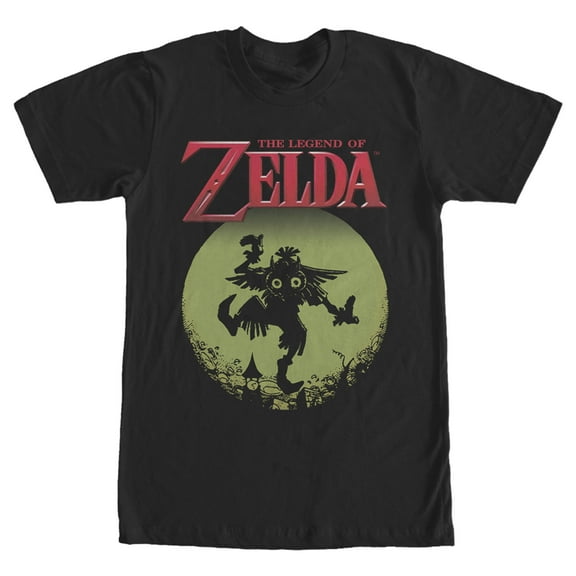Men's Nintendo Legend of Zelda Skull Kid in the Moon Graphic Tee Black X Large