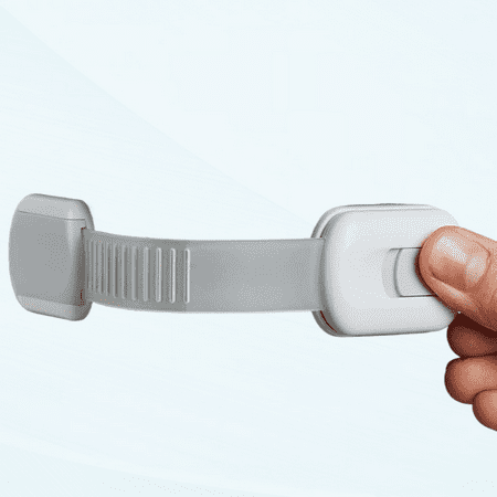 Child Safety Strap Locks (8-Pack) Baby Locks for Cabinets and Drawers, Toilet, Fridge & More. 3M Adhesive Pads. Easy Installation. (White/Gray)