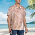 thumbnail image 3 of Disketp Hawaiian Shirts For Men,Rose Gold Glitter Splatter Print Mens Casual Short Sleeve Button Down Shirts Beach Shirt, 3 of 7