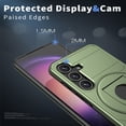 thumbnail image 6 of Allytechgroup Lightweight Case for Samsung Galaxy S21,Rotatable Ring Kickstand,Sliding Lens Cover,Enhanced Camera & Screen Full Body Protection Shockproof Case for Samsung Galaxy S21, Olivegreen, 6 of 6