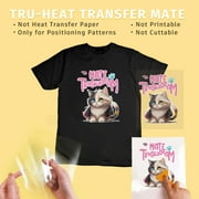 TransOurDream Tru-Heat Transfer Mate for Dark T Shirts Transfer Paper (10 Sheets, 8.5x11) Clear Iron on Transfer Tape for Printable HTV Vinyl (TAPD-10)