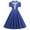 Blue, variant on Women's Summer Maxi Boho V Neck Dress Ruffle Short Sleeve Flowy Wrap Casual Shift Dress Beach Vacation Sundresses