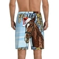 thumbnail image 3 of Easygdp Christmas Horse Men's Short Pajama Pants, Sleep Shorts, Household Pants, Casual Pants with Pockets - X-Large, 3 of 9