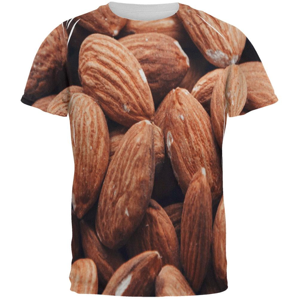 Halloween I'm Nuts Costume Almonds All Over Mens T Shirt Multi XLG
