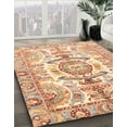 thumbnail image 3 of Ahgly Company Machine Washable Indoor Round Abstract Orange Area Rugs, 8' Round, 3 of 7