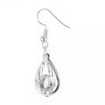 thumbnail image 6 of EOEMY 18K Gold Platinum Plated Earrings Drop Dangle Aaa Zirconia Fish Hook L209-Platinum Plated, 6 of 7