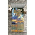 thumbnail image 3 of Ambesonne Tropical Quilted Bedspread Set 2 Pcs, Exotic Beach Photo, Twin Size, Multicolor, 3 of 3