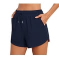 thumbnail image 3 of Asklazy Womens Sweat Shorts with Pockets Cotton Trendy Drawstring Summer Workout Running Casual Lounge Athletic Shorts for Women,Mother‘s Day,Navy Blue,S, 3 of 10