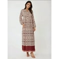 thumbnail image 2 of Printed Maxi Dress with Shirt Collar, 2 of 4