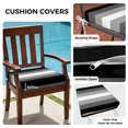 thumbnail image 3 of Outdoor Patio Cushion Covers 4 Pack Black Patio Chair Cushion Covers with Ties and Zipper Gradient Stripes Modern Waterproof Outdoor Seat Cushion Covers for Patio Furniture 22"x20", 3 of 9
