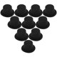 thumbnail image 2 of FOMIYES - 10 mini sombreros de copa negros para fiestas navideñas, sombreros de muñeco de nieve en miniatura, sombreros de copa de plástico para manualidades y decoraciones navideñas., 2 of 3