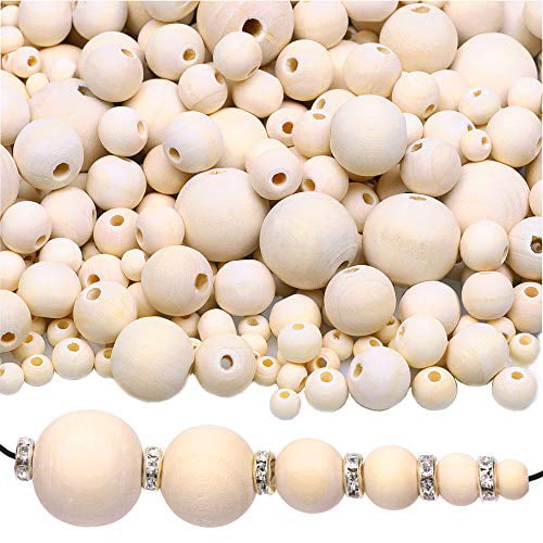 100pcs Round Wood Ball Spacer Loose Beads 4mm 6mm 8mm 10mm 12mm 14mm 16mm Pick 