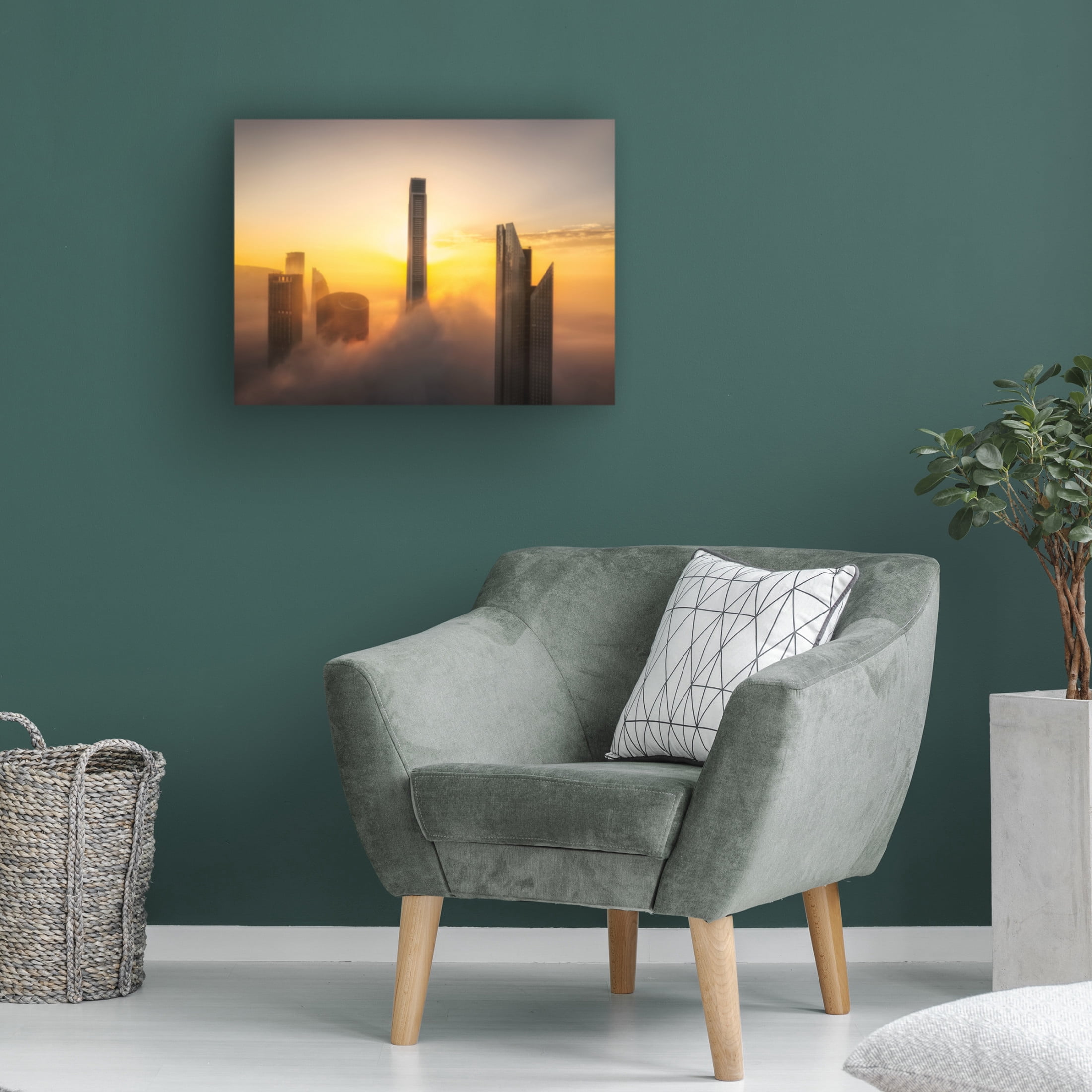 Canvas Wall Art - Joanaduenas 'Good Morning Dubai' Wall Art for Living Room, Bedroom, or Office D?cor by Trademark Fine Art - 19 x 14 Inches