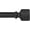 Black, variant on Curtain Rods for Windows 18 to 37 Inch, 1 Inch Diameter Modern Adjustable Decorative Drapery Rods, Window Curtain Rod with Dumbbell Design Finials, Black with Gold edge Finishing, Size:18"-45"