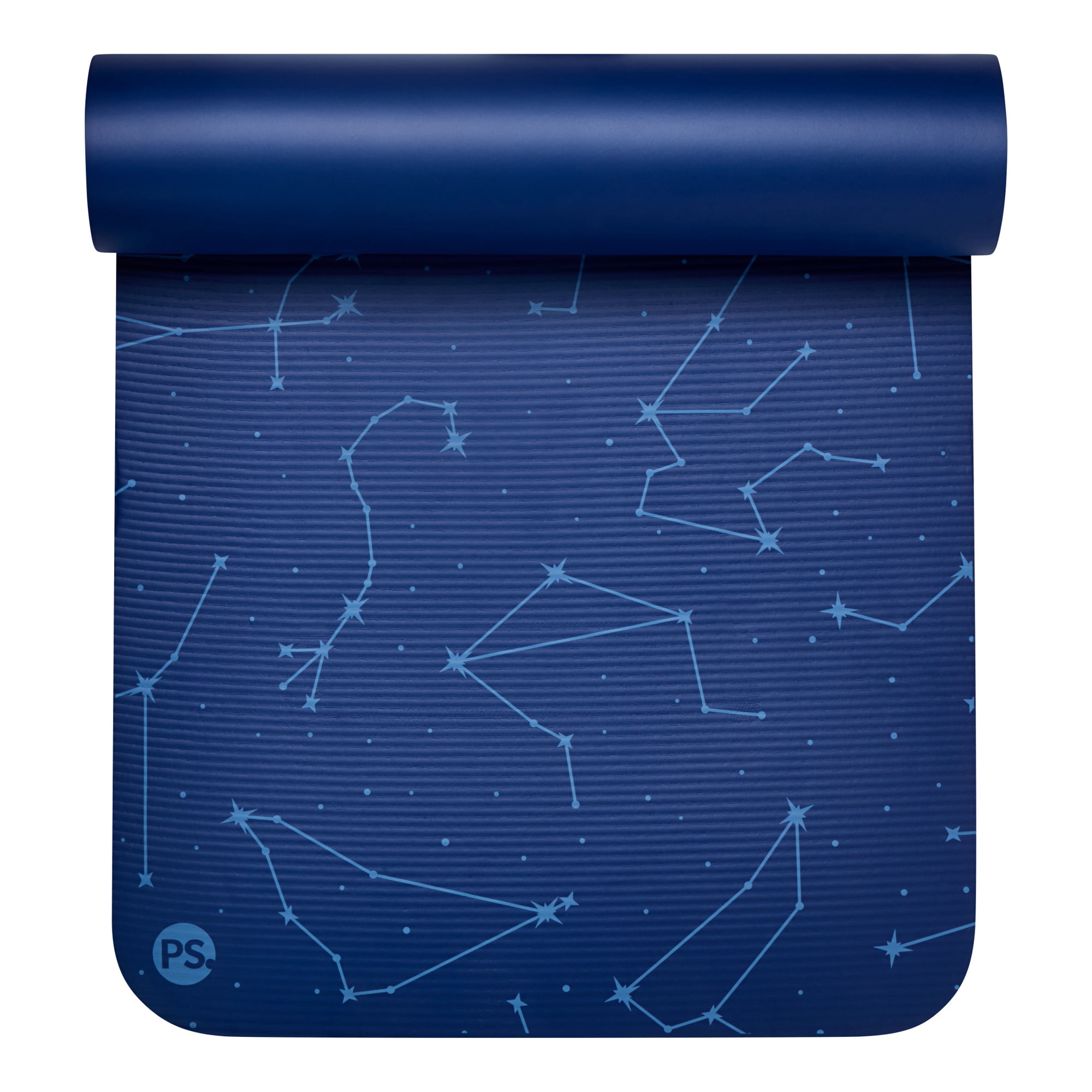 Popsugar Fitness Mat, 24" x 72" x 10mm Thick, Constellation Blue