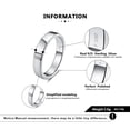 thumbnail image 6 of Wedding Band Ring for Men or Women Plain 4mm Sterling Silver Size 8 Ginger Lyne Collection, 6 of 6