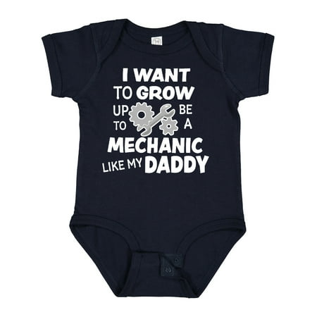 

Inktastic I Want to Grow Up to Be a Mechanic Like My Daddy Gift Baby Boy or Baby Girl Bodysuit