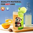 thumbnail image 6 of 16 Ounce Clear Glass Cup with Straw and Lid, Painted with Cute Panda Patterns, Glass Tumbler Coffee Cup Drinkware Set, Great for Gift or Everyday Use, 6 of 9