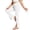 White, variant on Girls' White Crossover High Waist Flare Leggings, Stretch Tag-Free Split Hem Pants with Side Pockets for School, Sports & Casual, Sizes 5-16,Size 5-6 T