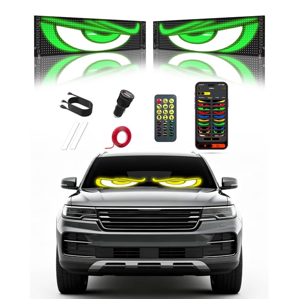 Luz Ojos Diabólicos para Parabrisas LED 23.4x4.7 cm 5V USB
