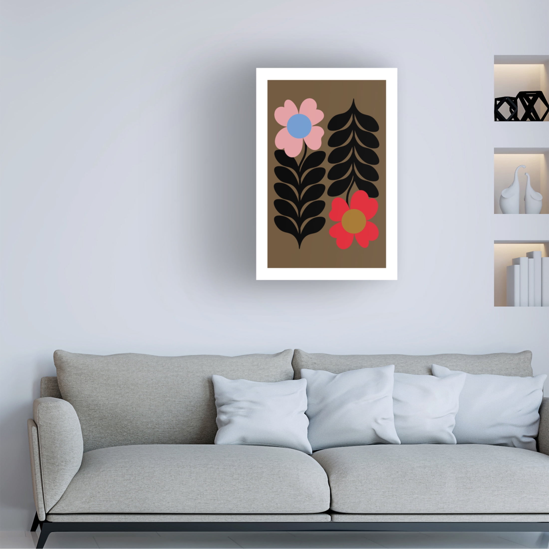 Trademark Fine Art Frances Collett  Flowers Gold Canvas Wall Art