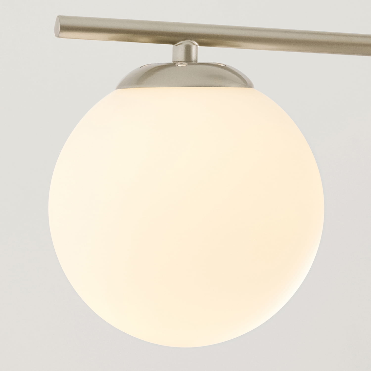 Better Homes & Gardens 17" Architectural Ceiling Light, Nickel Metal Frame Frosted Glass Globes