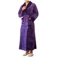 thumbnail image 6 of Joau Women's Long Fleece Robes Soft Plush Bathrobe Winter Warm Flannel Nightgowns Long House Coat Luxury Dressing Gown with Pockets, 6 of 6