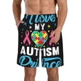 thumbnail image 1 of Balery I Love My Autism Traje de Baño Estilo Hawaiano para Hombre, Shorts de Secado Rápido con Bolsillos-Large, 1 of 6