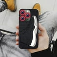 thumbnail image 4 of QuAngy Assureify Case for iPhone 13 – 3D Sneaker Shoe Design, Black-gray TPU Fashion Case, Rugged Shockproof Bumper, 360° Full Protection with Screen Protector, 4 of 9