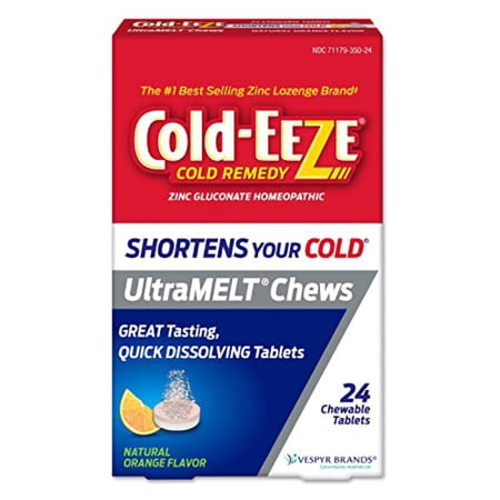 COLD-EEZE Cold Remedy UltraMELT Chews Orange Flavor Chewable Tablet 24 ct