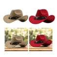 thumbnail image 1 of Sombreros de Vaquero Yinane 2x Adultos Unisex Rojo, 1 of 5