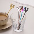 thumbnail image 2 of BeesClover Christmas Elk Head Shape Stirring Spoon 304 Stainless Steel Coffee Dessert Spoon Exquisite Tableware Party Gift, 2 of 8