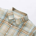 thumbnail image 6 of WRKEKC Men's Plaid Short Sleeve Button Down Shirt with Pocket Collared Classic Casual Top for Daily Work Weekend Gatherings, 6 of 8