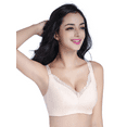 thumbnail image 4 of BIMEI Women Everyday Bra for Mastectomy Silicone Breast Inserts for Breast Asymmetry Soft Daily Full Coverage Bralettes Bras,8739,Beige,40A, 4 of 9