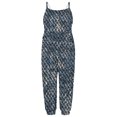 thumbnail image 5 of Odeerbi Toddler Girls Cute Jumpsuit Summer Breathable Overall Pants Kids Boys Fashion Imitation Denim Print Suspenders Romper Blue, 5 of 5