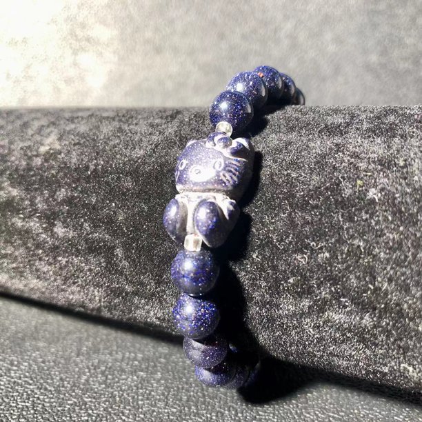 Venta al por mayor a granel de cristal Natural múltiple, pulsera Hello KT, piedra curativa espiritual, pulseras de cristal Hello KT