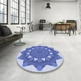 thumbnail image 4 of Ahgly Company Tapis d'Intérieur Lavable en Machine Carré Transitionnel Bleu Ange Bleu, 4 Pieds Carré, 4 of 7