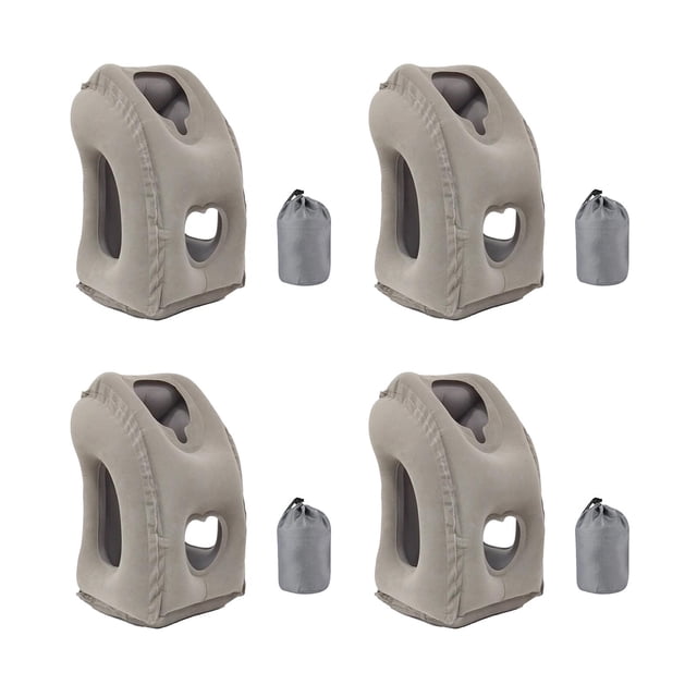 4x Almohada De Viaje Almohada De Cuello Inflable Transpirable Para Oficina Sunnimix Almohada de viaje