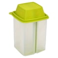 thumbnail image 1 of Pickle Container with Strainer Leak Proof Reusable Storage Jar for Kitchen Fridge Organization 1PC Green Stackable Food Keeper for Olives and Fermented Vegetables, 1 of 9