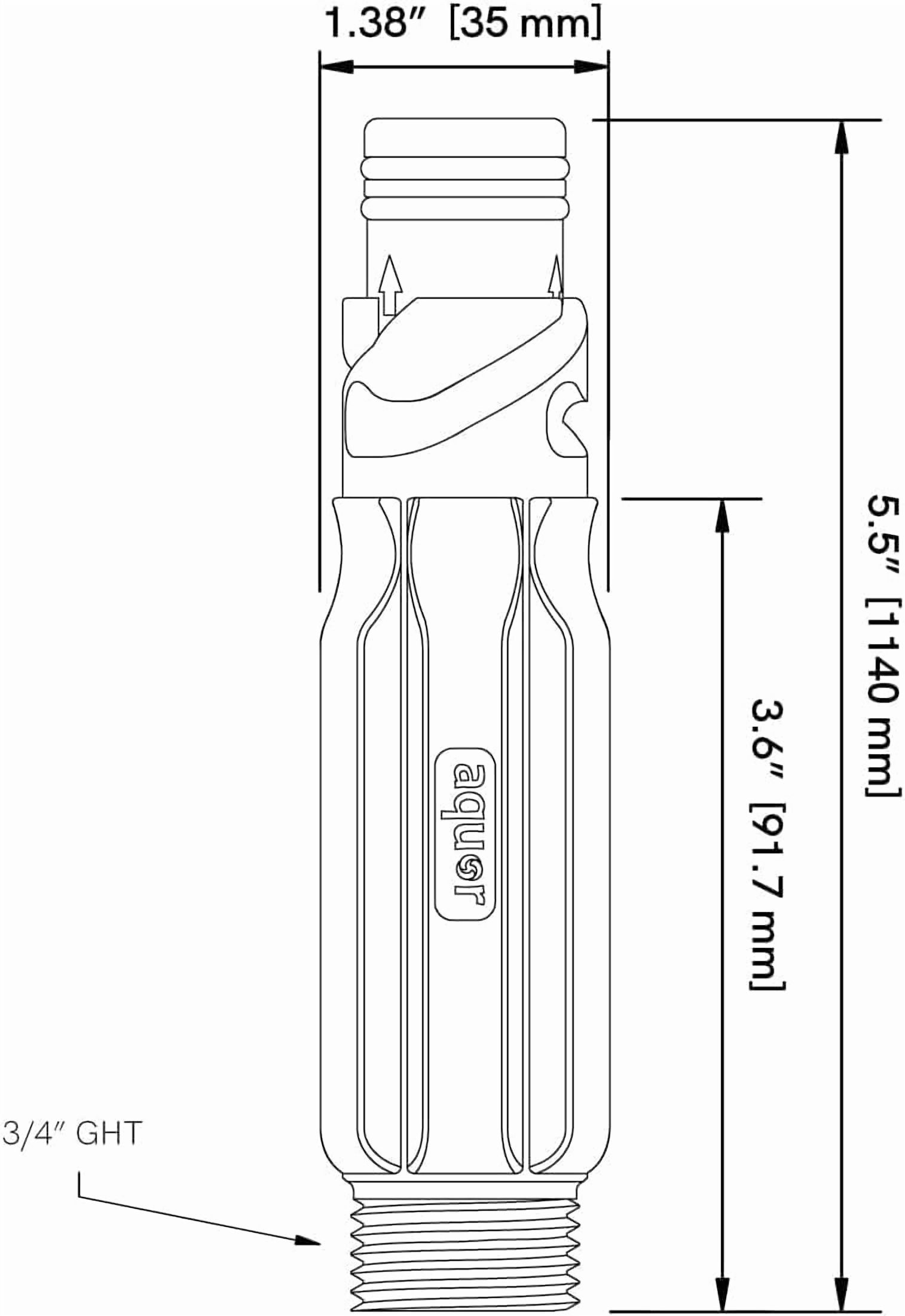 HRTGFD-Straight Hose Connector, Attachable Garden Hose Connector with Check Valve, Quick Connect Fitting for Water Hoses, Attachment for Hydrants, Outlets, and Adapters