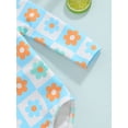 thumbnail image 5 of Bagilaanoe Toddler Baby Girl One-Piece Swimsuit Flower Print Long Sleeve Rashguard Swimwear 6M 12M 18M 24M 3T 4T Kids Backless Bathing Suit, 5 of 8