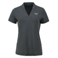 thumbnail image 2 of Women's Cutter & Buck Heather Black Tampa Bay Rays Forge Stretch Blade DryTec V-Neck Polo, 2 of 3