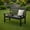 Black, variant on GVN Patio Bench Weatherproof Outdoor Bench, 52 Inch All-Weather HDPE Outdoor Bench with Backrest and Armrests-Black