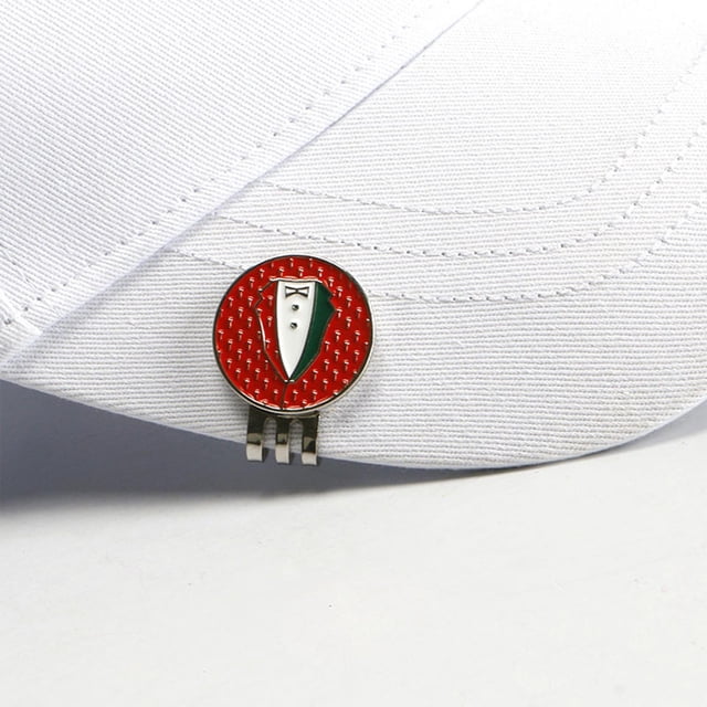 de pelota para sombrero, golfista de hierro de 25 mm, un putt Rojo shamjiam Marcador de pelotas de golf