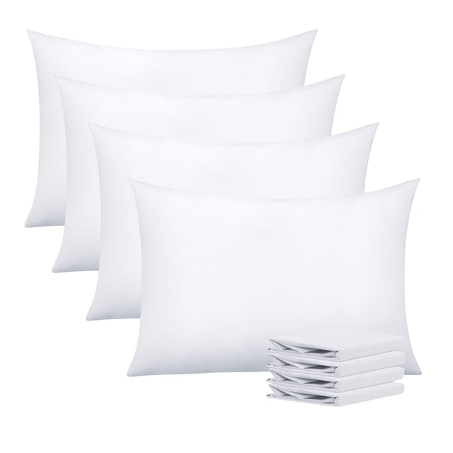 TESSO HOME 4 Almohadas King Size Incluye 4 Fundas con Cierre Firmeza Media Lavables en Casa Suaves Microfibra Down Alternative Bed Pillow