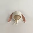 thumbnail image 2 of Aunavey Baby Bonnet Hat Bunny Ears Hat Infant Earflap Cap with Chin Straps, 2 of 2