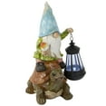 thumbnail image 3 of Northlight 12.5" Solar LED Lighted Gnome and Turtle Outdoor Garden Statue, 3 of 5