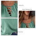thumbnail image 3 of Camiseta sin mangas para mujer, camiseta sin mangas, ajuste holgado, Color puro, cómoda para citas y viajes, 3 of 6
