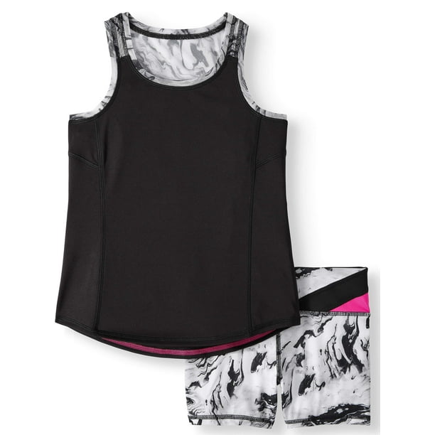 Athletic Works Athletic Works Active Tank and Bike Short, 2Piece