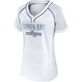 thumbnail image 2 of Women's Fanatics White Tampa Bay Rays Play Calling Raglan V-Neck T-Shirt, 2 of 3